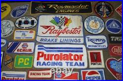 Vtg Racing Car Auto Gas Oil Parts Embroidered Patch Giant 59 Lot NOS New Rare