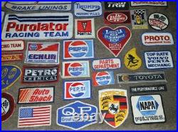 Vtg Racing Car Auto Gas Oil Parts Embroidered Patch Giant 59 Lot NOS New Rare