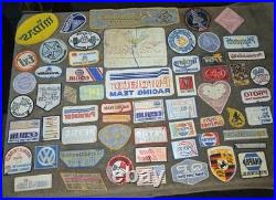 Vtg Racing Car Auto Gas Oil Parts Embroidered Patch Giant 59 Lot NOS New Rare