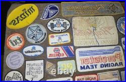 Vtg Racing Car Auto Gas Oil Parts Embroidered Patch Giant 59 Lot NOS New Rare