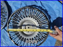 Vtg Set of 4 Ford Wire Hubcaps 14 Chrome Wheel Classic Car Parts Old Stock