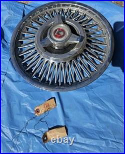 Vtg Set of 4 Ford Wire Hubcaps 14 Chrome Wheel Classic Car Parts Old Stock