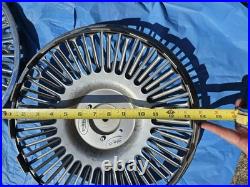 Vtg Set of 4 Ford Wire Hubcaps 14 Chrome Wheel Classic Car Parts Old Stock