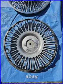 Vtg Set of 4 Ford Wire Hubcaps 14 Chrome Wheel Classic Car Parts Old Stock