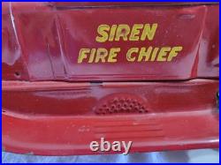 Vtg Siren Fire Chief Metal Toy Car Circa 1930 Girard 14 Restore or Parts READ