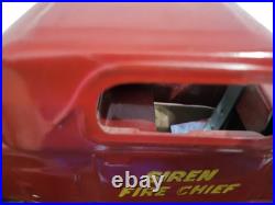 Vtg Siren Fire Chief Metal Toy Car Circa 1930 Girard 14 Restore or Parts READ