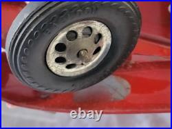 Vtg Siren Fire Chief Metal Toy Car Circa 1930 Girard 14 Restore or Parts READ