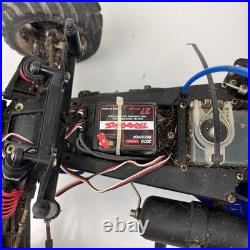 Vtg Traxxas Nitro RC Car/Truck Rolling Chassis with Engine RC Buggy PartsRepair