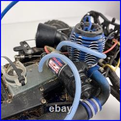 Vtg Traxxas Nitro RC Car/Truck Rolling Chassis with Engine RC Buggy PartsRepair