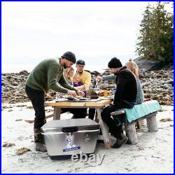 Yakimoto 54Qt Portable Vintage Stainless Steel Car Cooler, Auto Parts Ice Chest Yakimoto 54Qt Portable Vintage Stainless Steel Car Cooler, Auto Parts Ice Chest