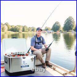 Yakimoto 54Qt Portable Vintage Stainless Steel Car Cooler, Auto Parts Ice Chest Yakimoto 54Qt Portable Vintage Stainless Steel Car Cooler, Auto Parts Ice Chest