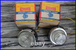 Yankee 975 Backup Light Hotrod Ratrod Vintage Pair chrome Glass lens
