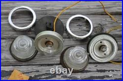 Yankee 975 Backup Light Hotrod Ratrod Vintage Pair chrome Glass lens