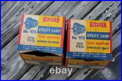 Yankee 975 Backup Light Hotrod Ratrod Vintage Pair chrome Glass lens