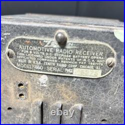 Zenith Super Heterodyne Car Automotive Radio Receiver Model 460 Untested Parts